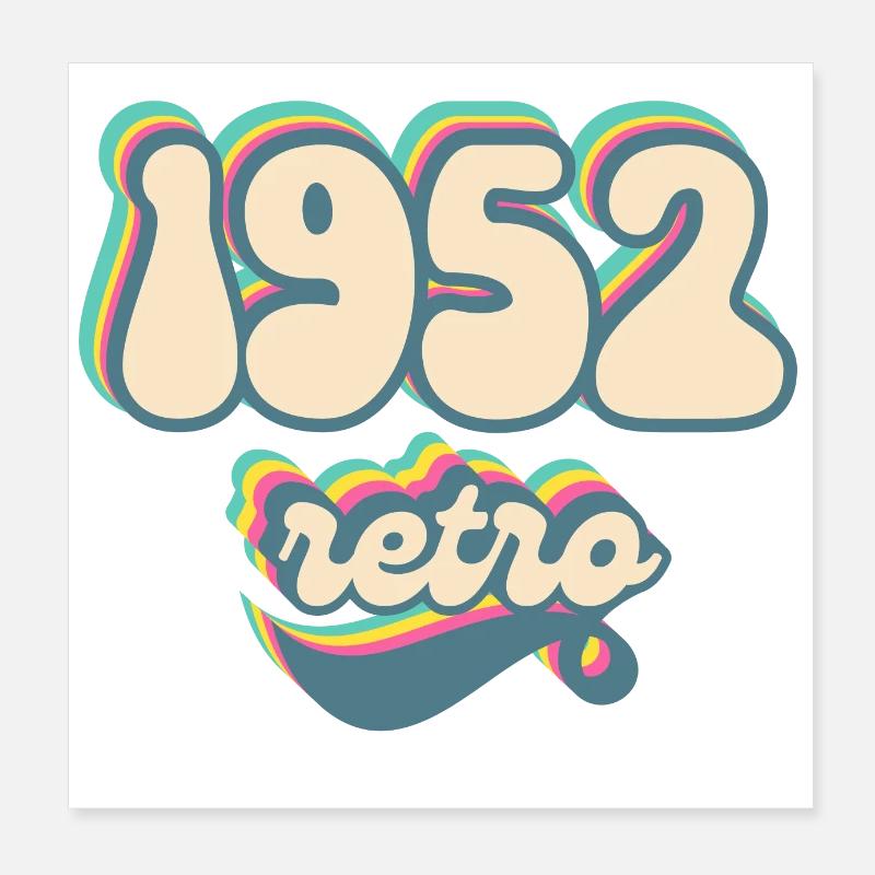 1952 Retro Geschenkidee Poster 20x20 cm
