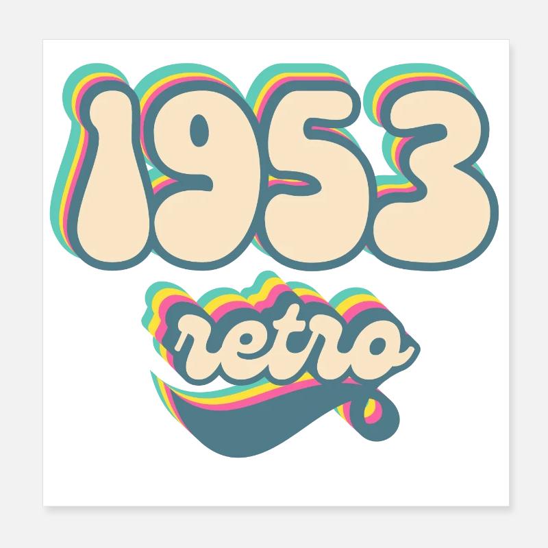 1953 Retro Geschenkidee Poster 20x20 cm