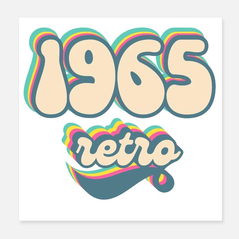 1965 Retro Gift Idea Poster 8" x 8" (20x20 cm)