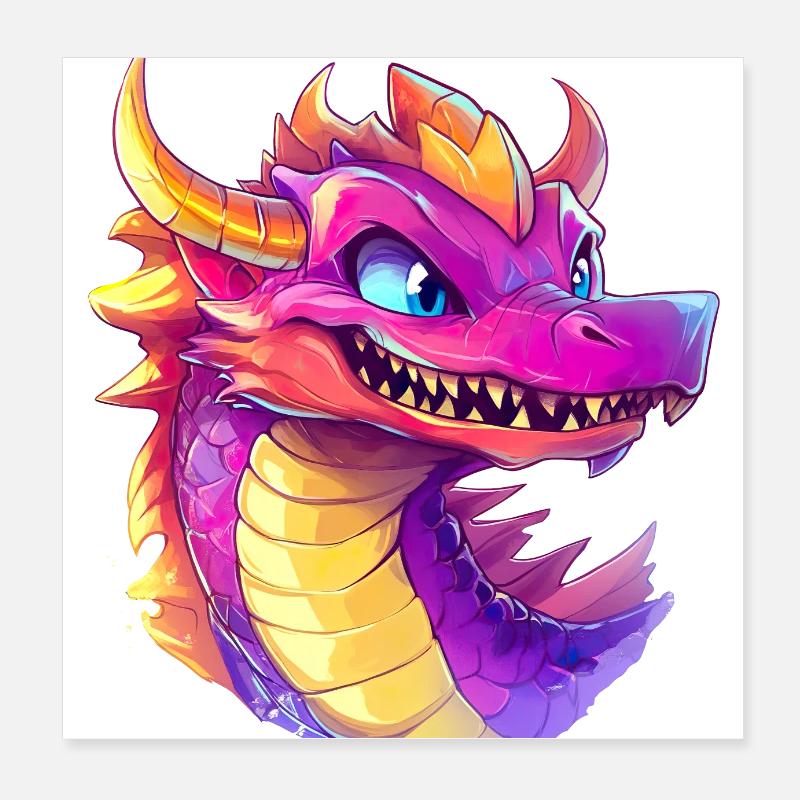 Asian dragons are considered lucky charms Poster 8" x 8" (20x20 cm)