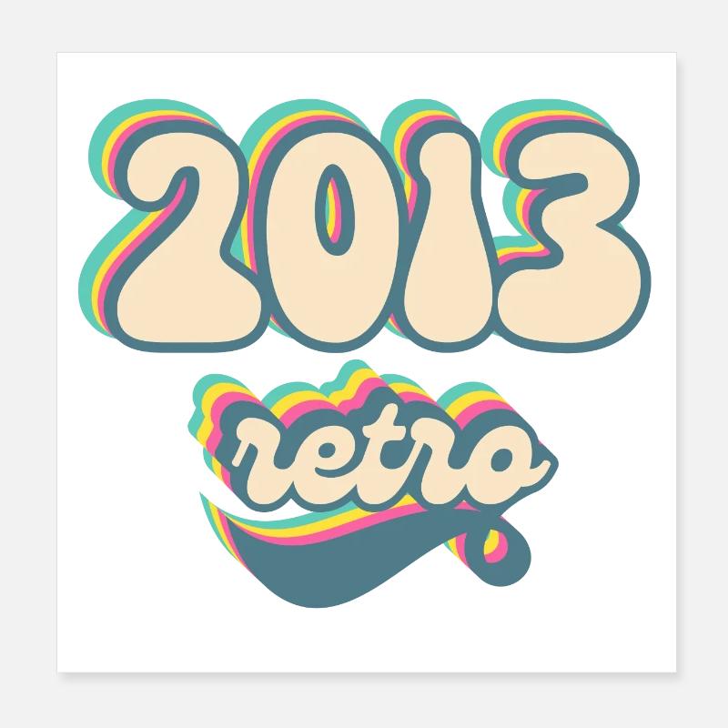 2013 Retro Geschenkidee Poster 20x20 cm