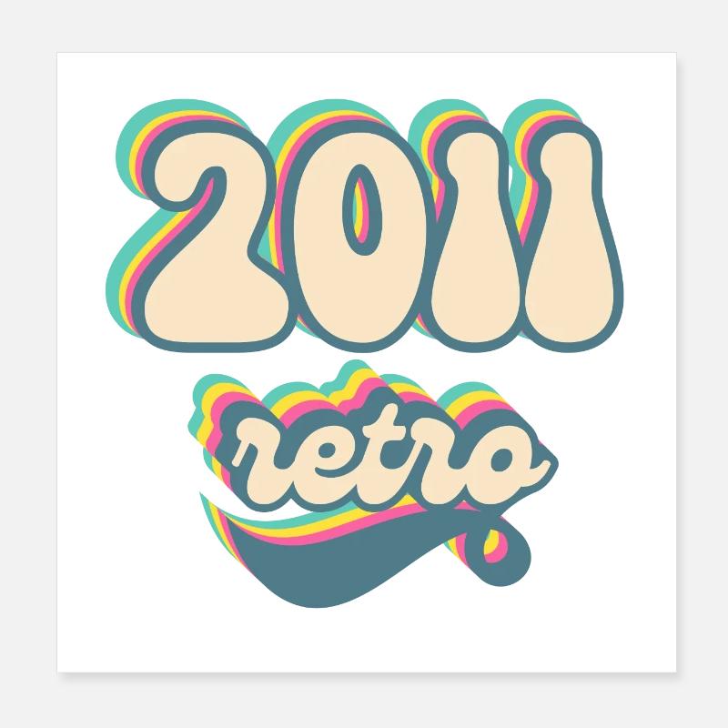 2011 Retro Geschenkidee Poster 20x20 cm