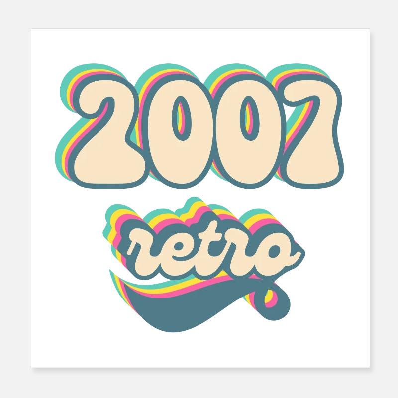 2007 Retro Geschenkidee Poster 20x20 cm