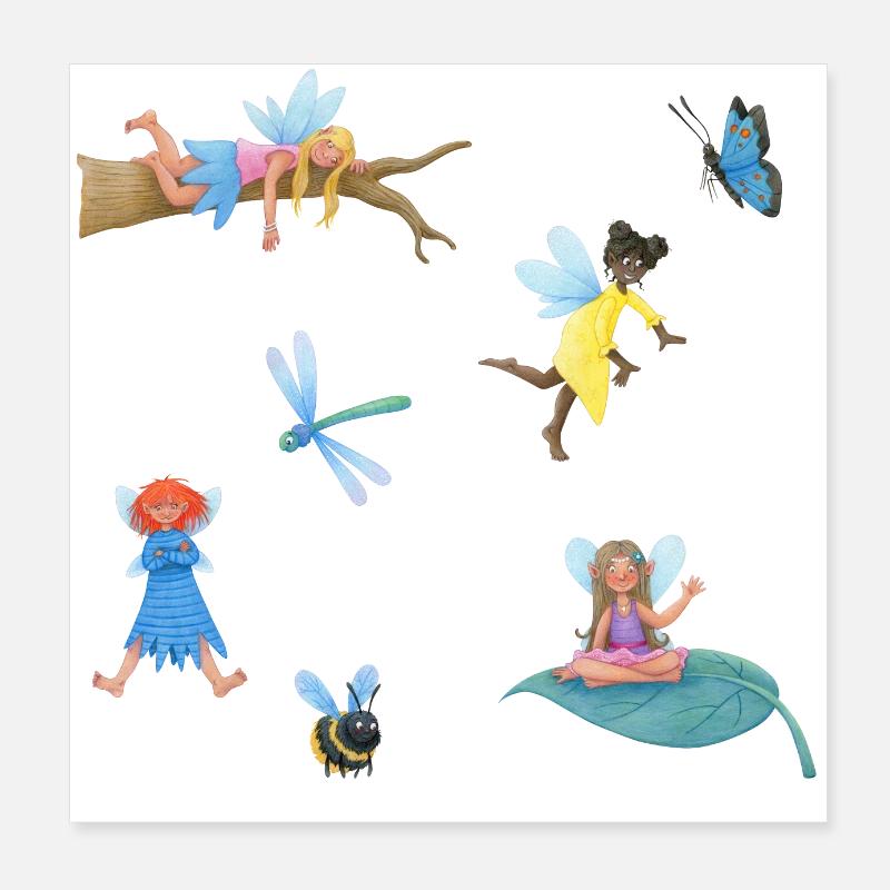 Elfenzauber Poster 20x20 cm