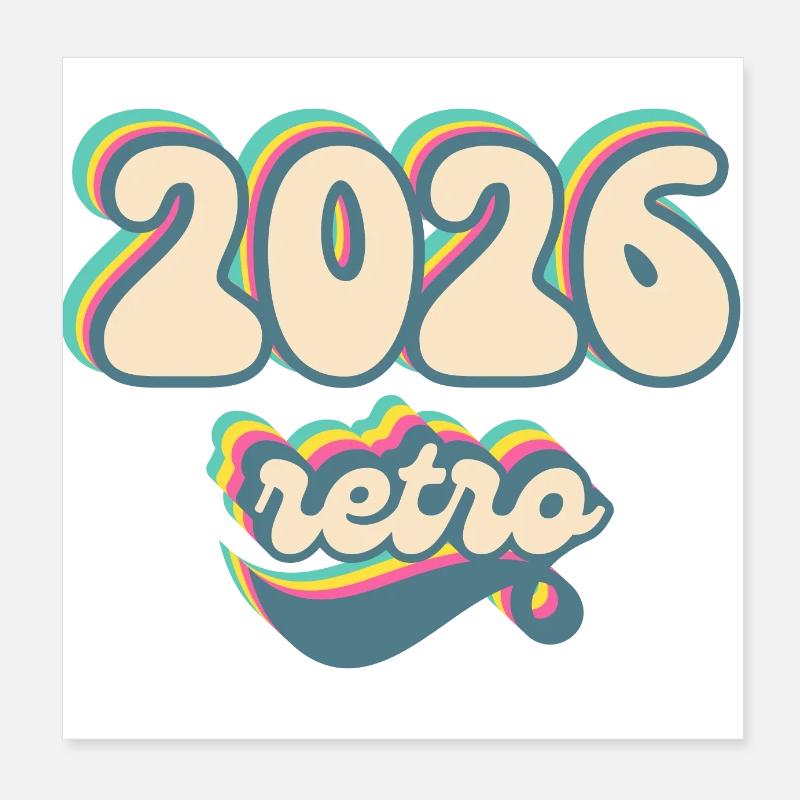 2026 retro gift idea Poster 8" x 8" (20x20 cm)