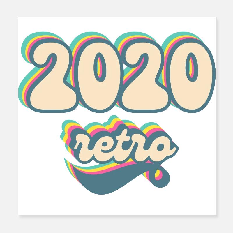 2020 Retro Geschenkidee Poster 20x20 cm