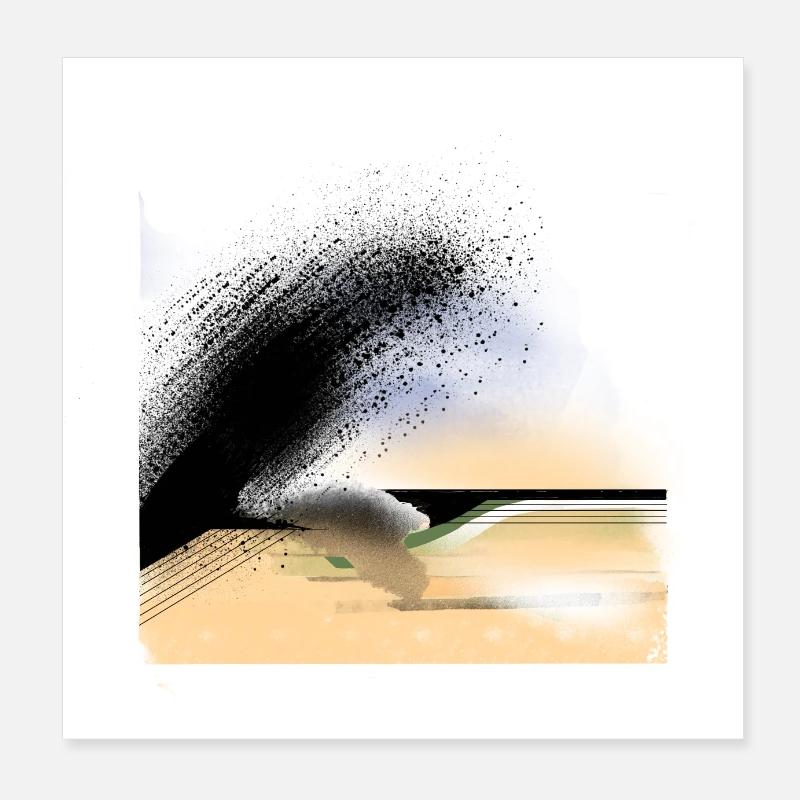 Sturm über dem Horizont Poster 20x20 cm