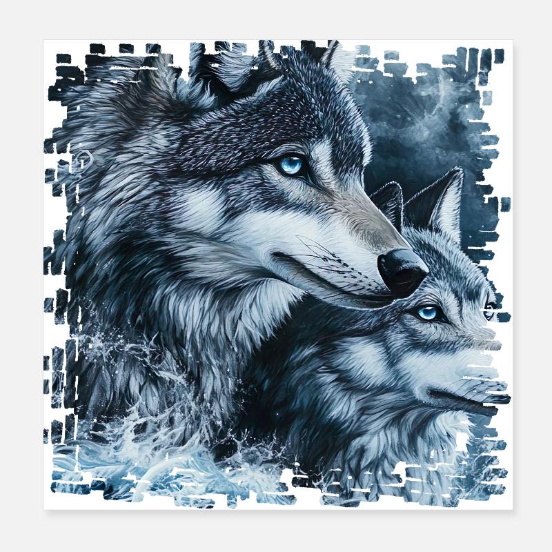 La peur des loups est ancrée dans nos gènes Poster 20 x 20 cm