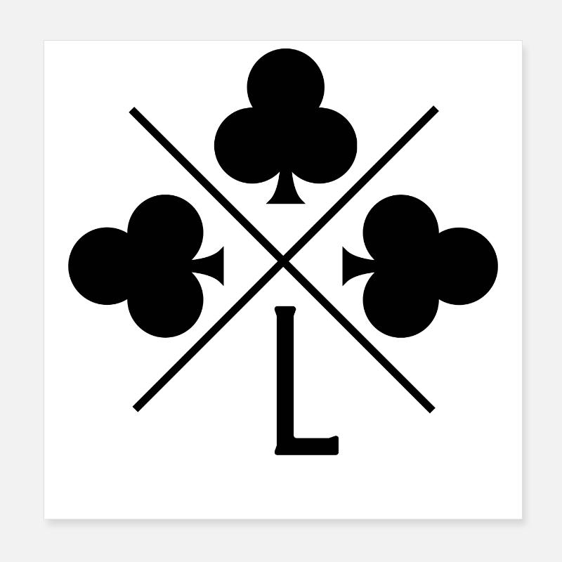 Lucky clover letter Poster 8" x 8" (20x20 cm)