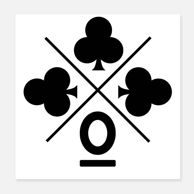 Letter o lucky clover Poster 8" x 8" (20x20 cm)