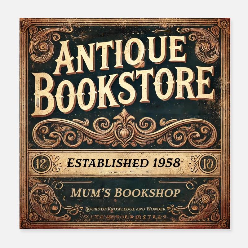 mums bookstore Poster 8" x 8" (20x20 cm)