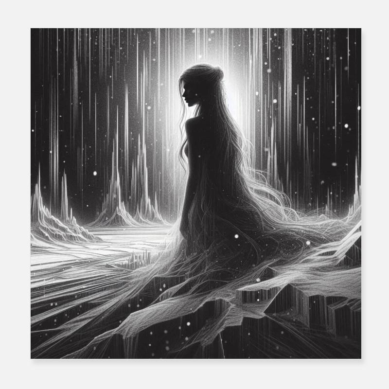 Silhouette glaciale Poster 20 x 20 cm