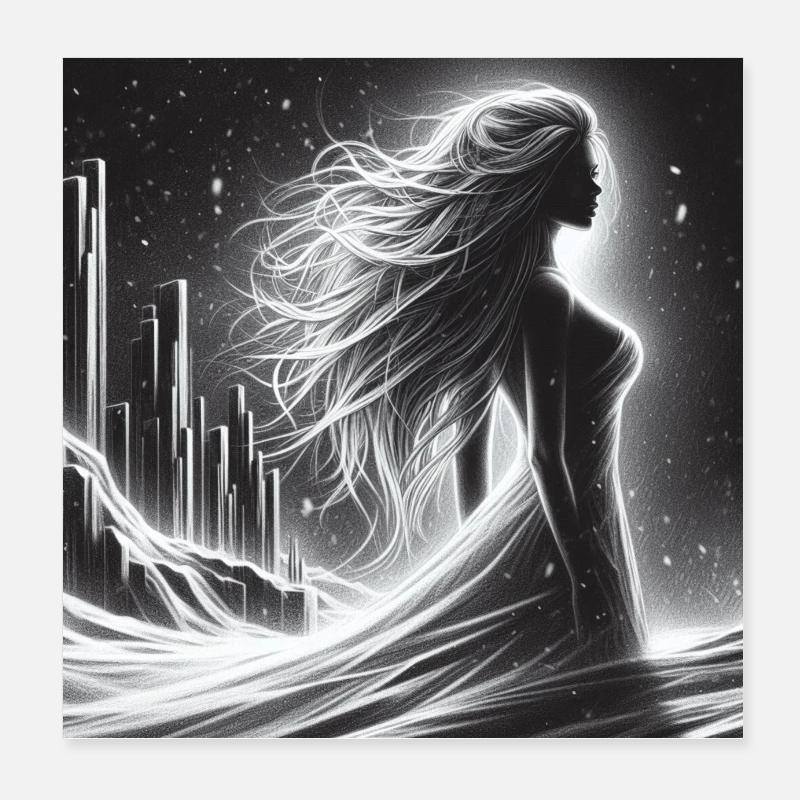 Silhouette glacée 2 Poster 20 x 20 cm