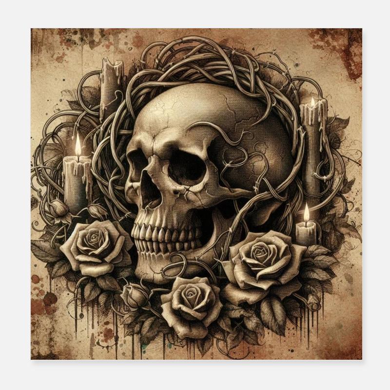 Beauté éphémère Poster 20 x 20 cm