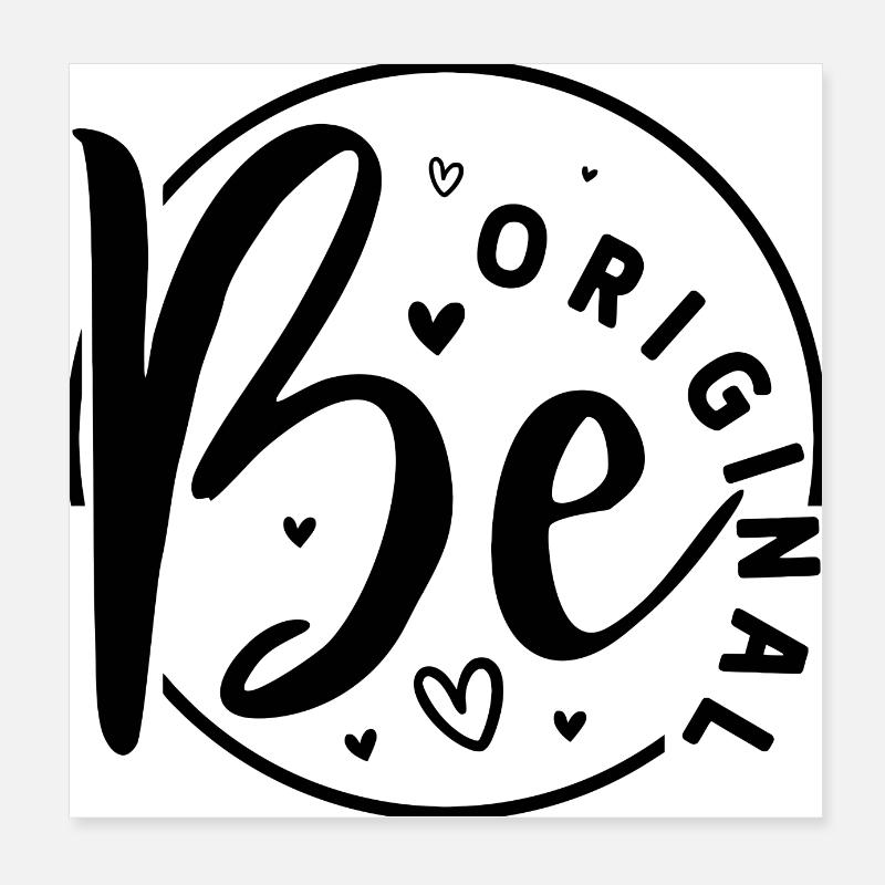 Be original vector design symbol retro quote label Poster 8" x 8" (20x20 cm)