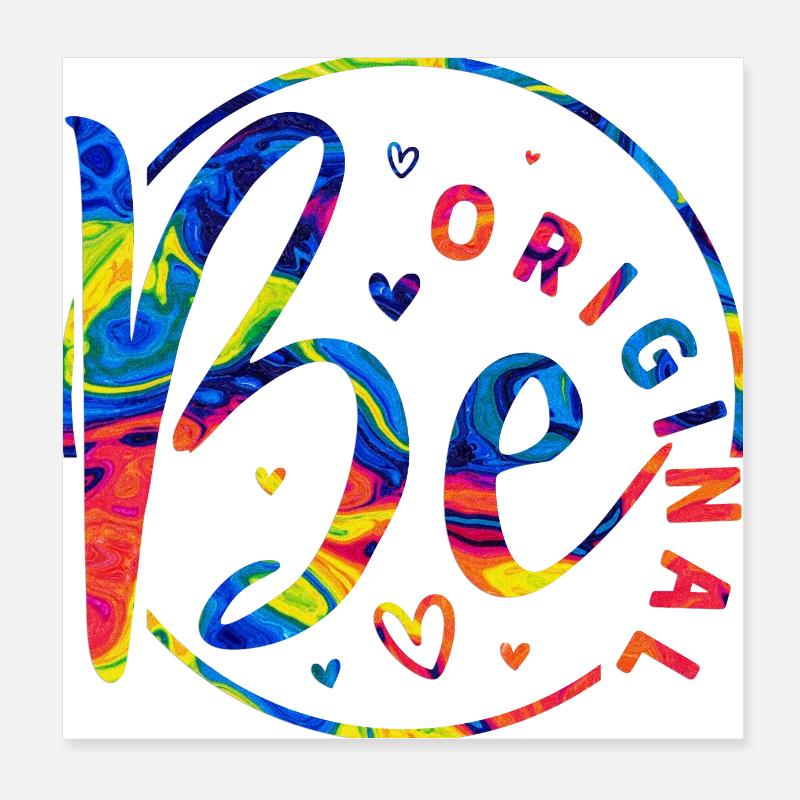 Be original vector design symbol retro quote label Poster 8" x 8" (20x20 cm)