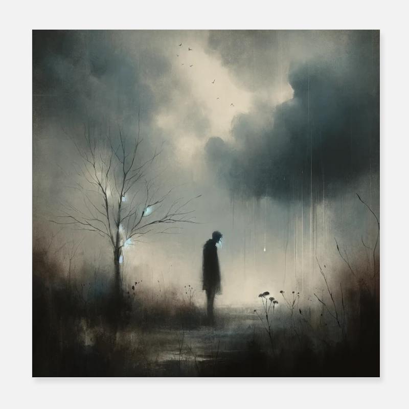 Trauer Poster 20x20 cm