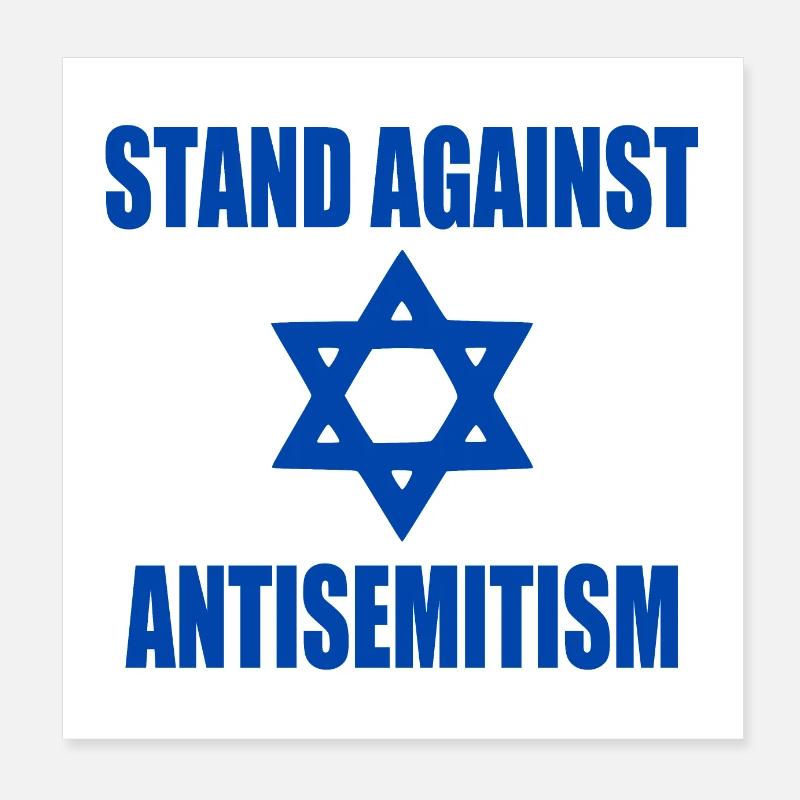 stand against antisemitism Poster 20x20 cm