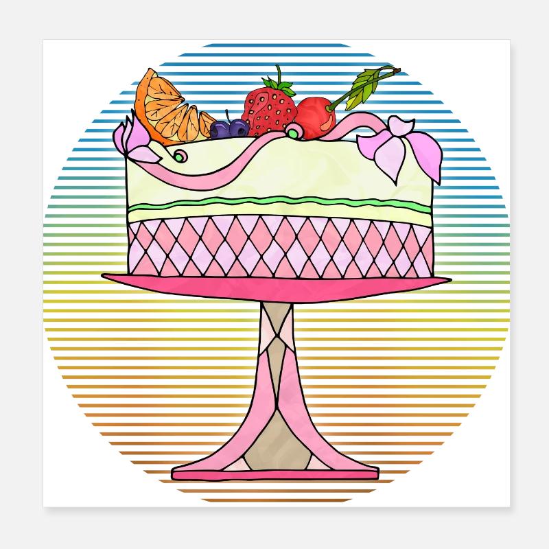Gâteau Poster 20 x 20 cm