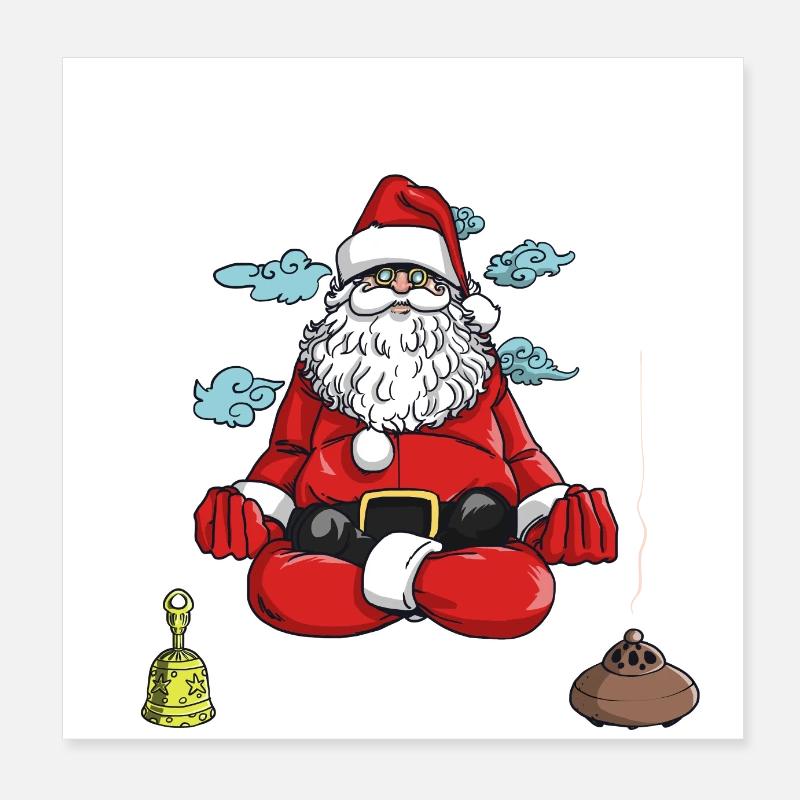 Zen-Weihnachtsmann Poster 20x20 cm
