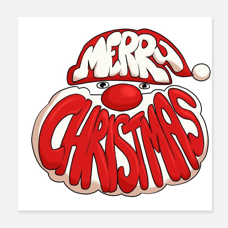 Mots de Noël Poster 20 x 20 cm