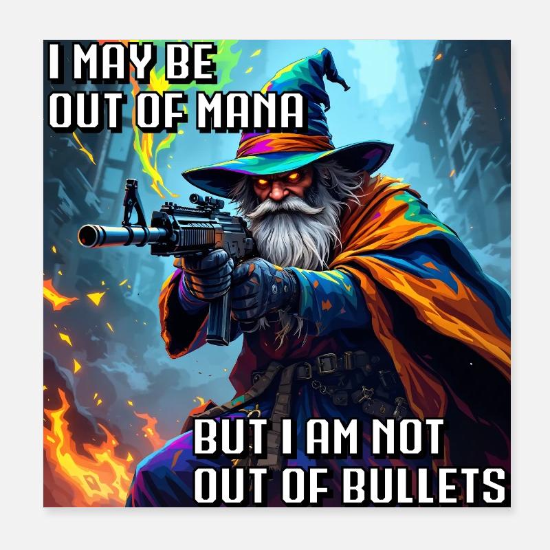 OutOfMana Poster 20x20 cm