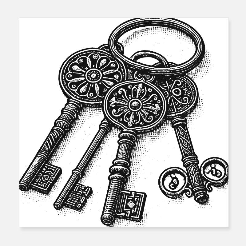 Trousseau de clés Poster 20 x 20 cm