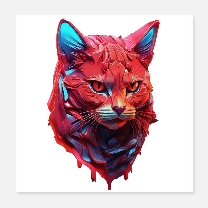 Chat Poster 20 x 20 cm