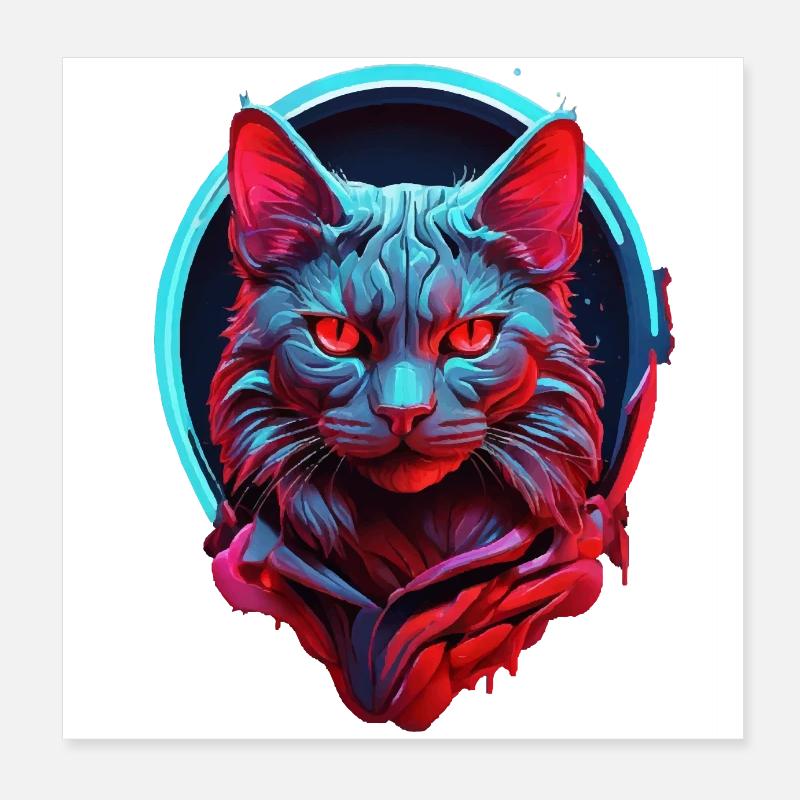 Cat Poster 8" x 8" (20x20 cm)