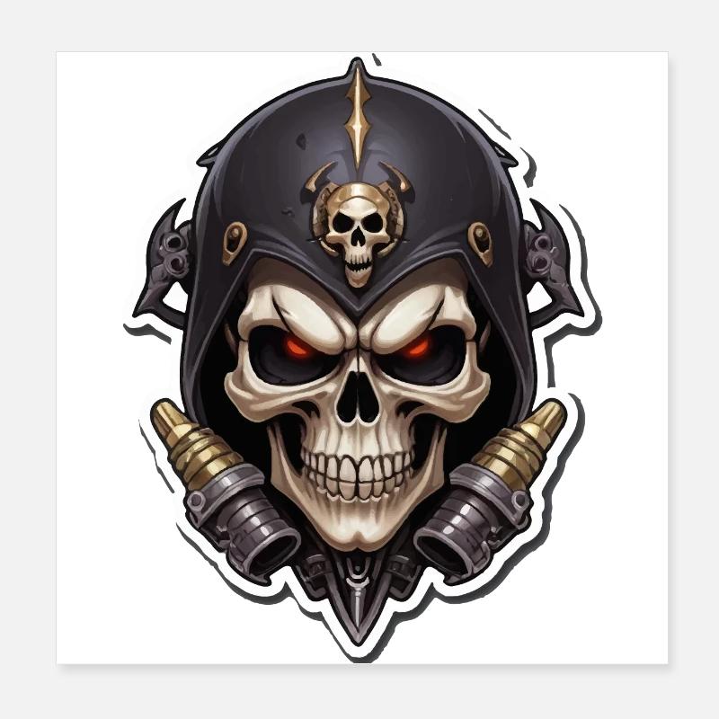 Crâne de Totenkopf Poster 20 x 20 cm