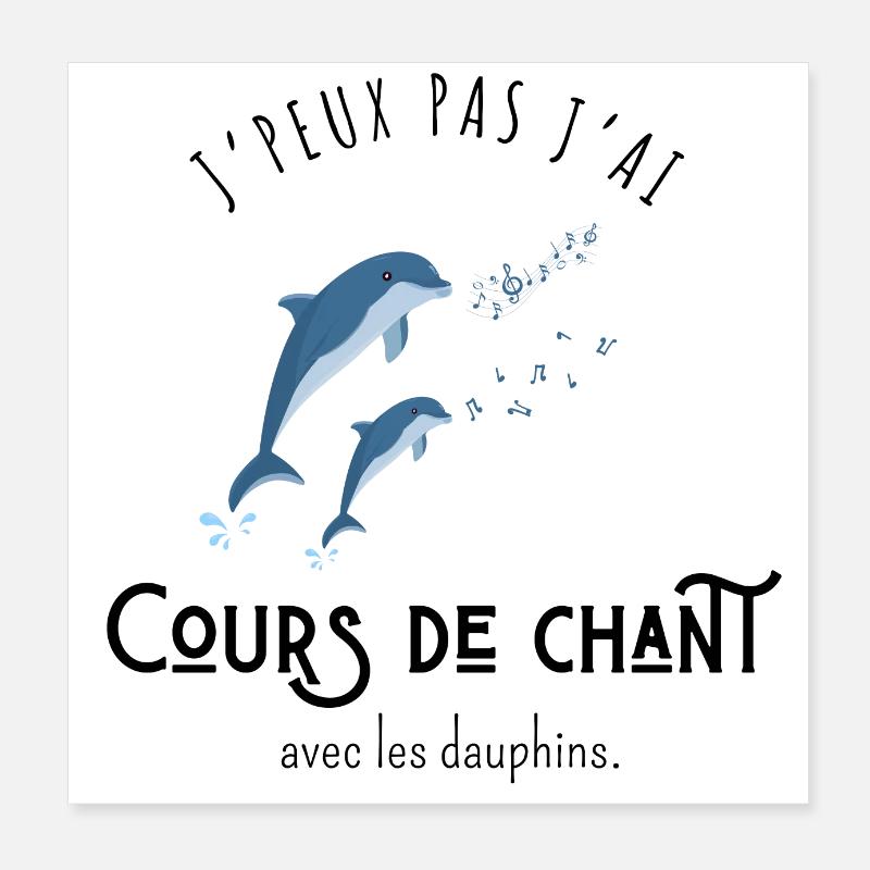 I can't, I have singing lessons with the dolphins Poster 8" x 8" (20x20 cm)