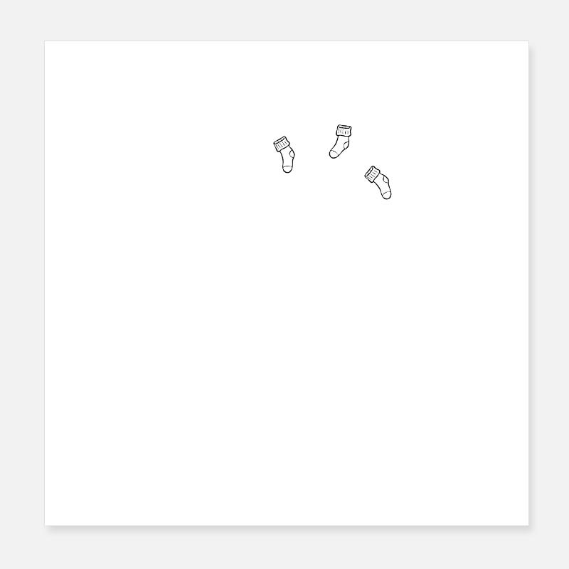 I can't I threw socks Poster 8" x 8" (20x20 cm)