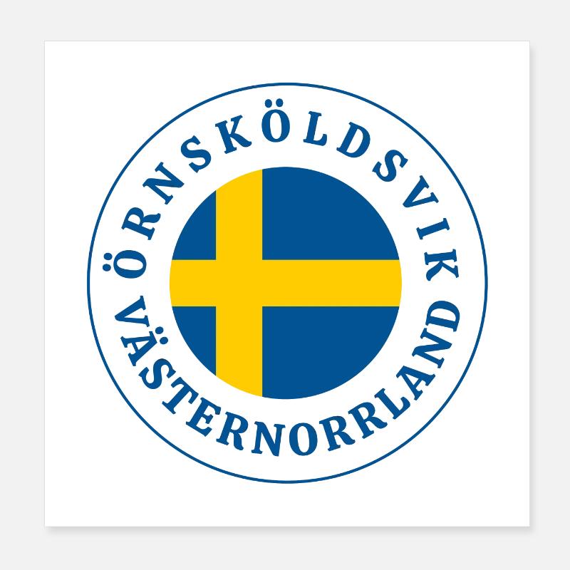 ÖRNSKÖLDSVIK-VÄSTERNORRLAND Poster 20 x 20 cm