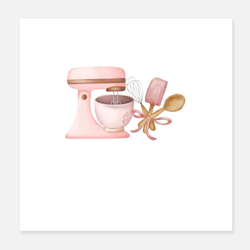 I Can't I Gebäck - Geschenkidee Poster 20x20 cm