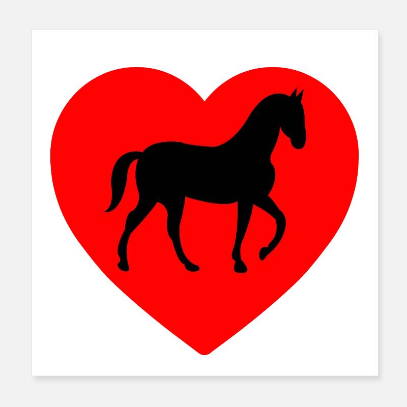 Pferde Poster 20x20 cm