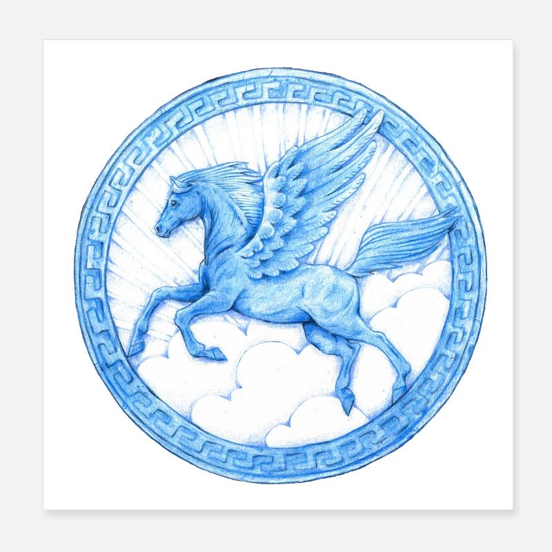 Pégase Poster 20 x 20 cm
