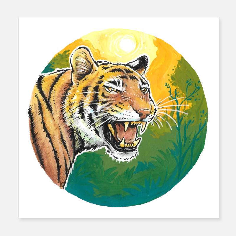 Tigre Poster 20 x 20 cm