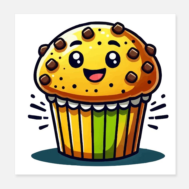 Muffin Comic Poster 8" x 8" (20x20 cm)