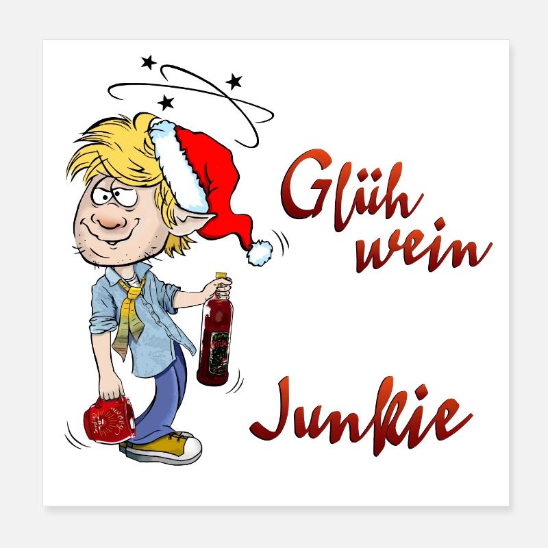 Accro du vin chaud Poster 20 x 20 cm