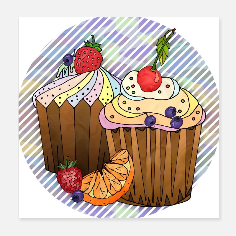 Gâteaux Poster 20 x 20 cm