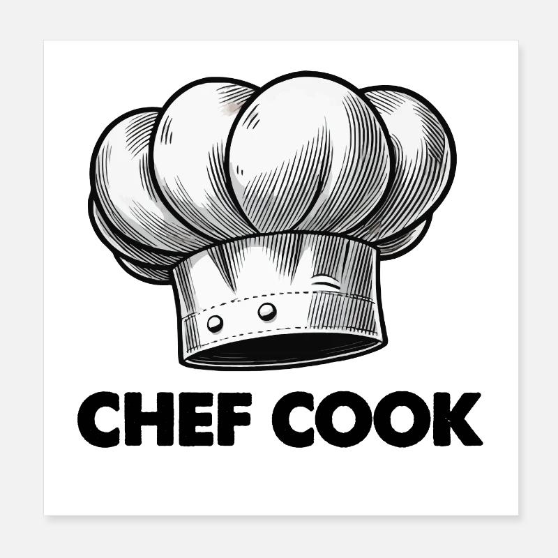 koch chef Poster 20x20 cm