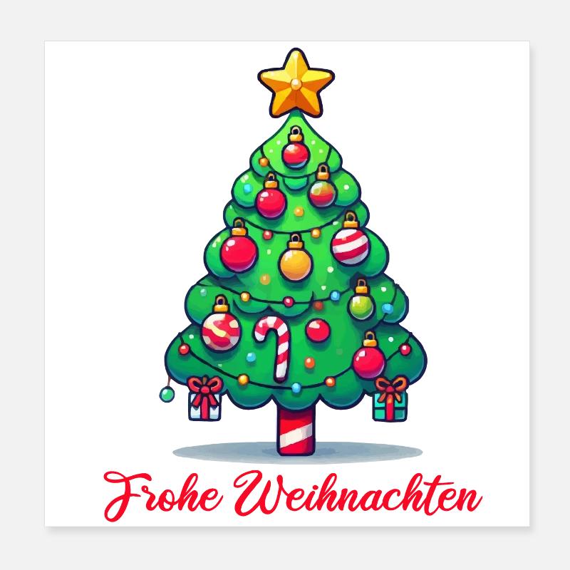 Arbre de Noël Poster 20 x 20 cm