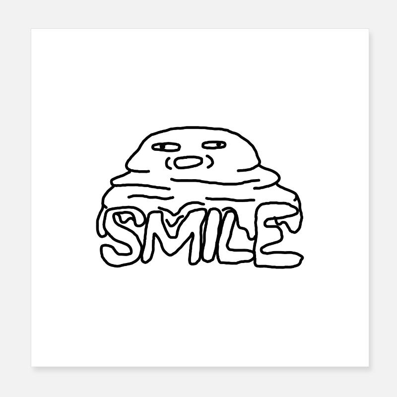 SMILE Poster 20x20 cm