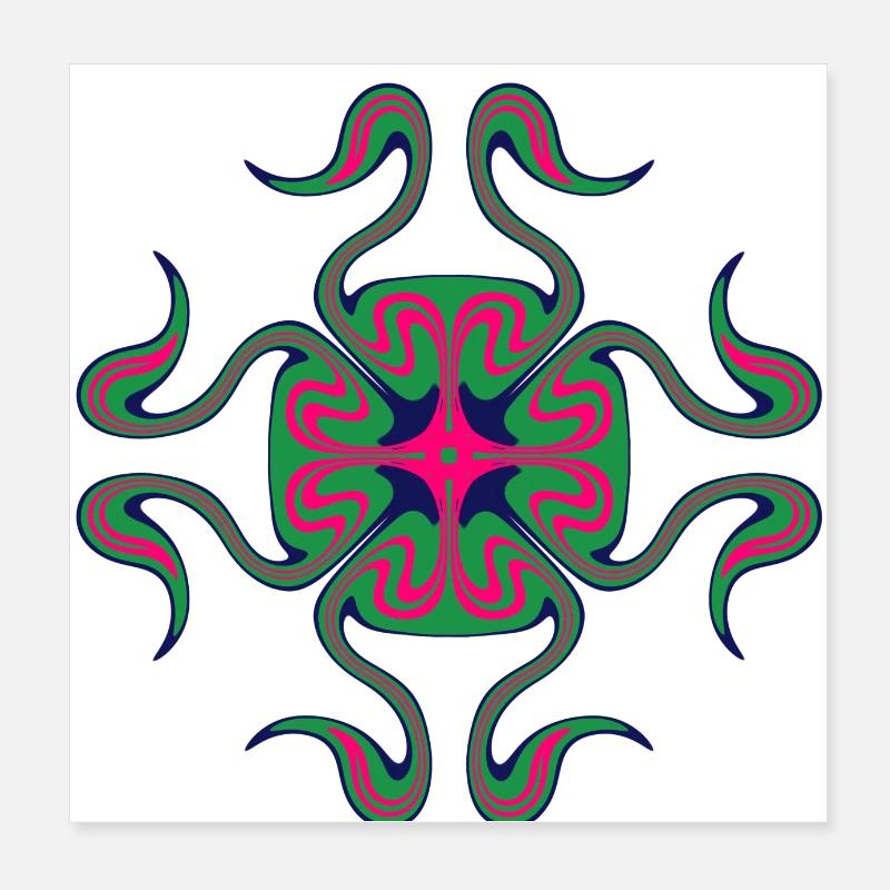 Art abstrait avec différentes couleurs Poster 20 x 20 cm