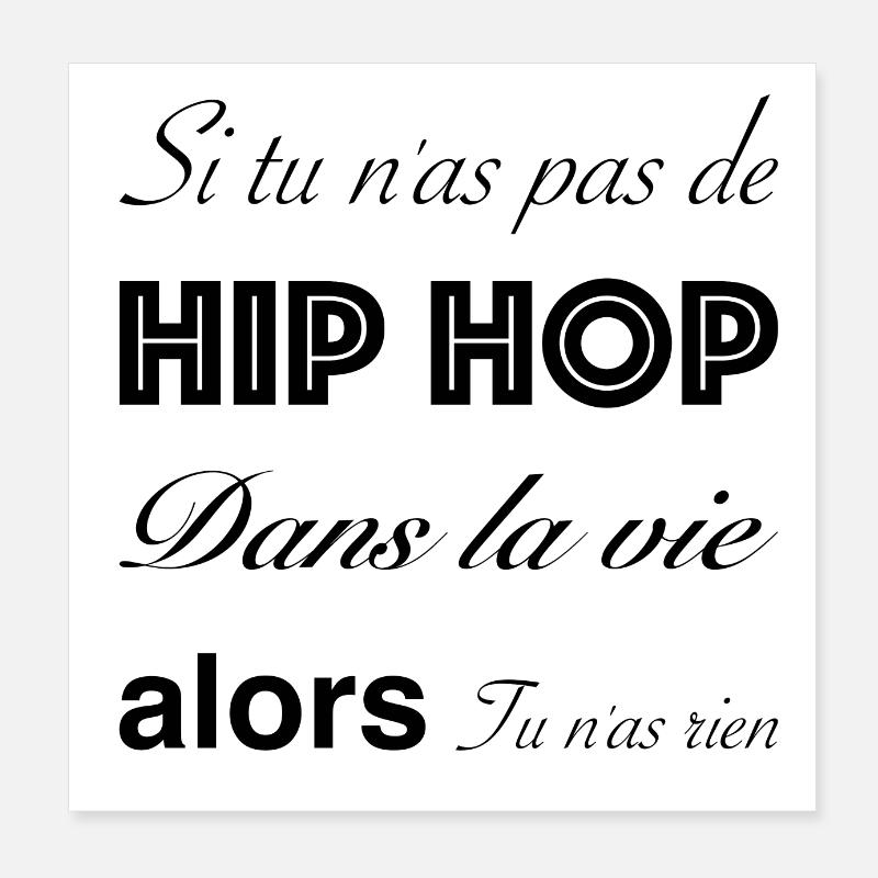 du Hip Hop dans la vie Poster 20 x 20 cm