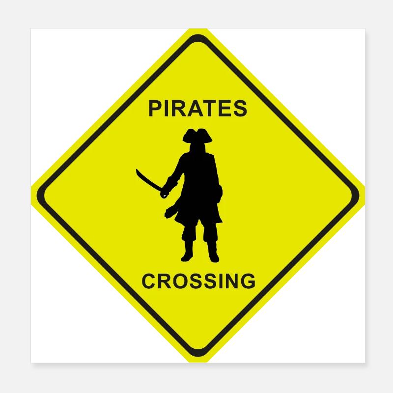 PIRATES CROSSING Poster 20x20 cm