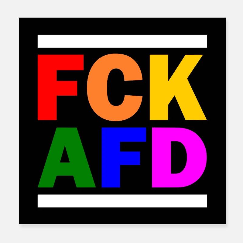 Fck afd Poster 20x20 cm