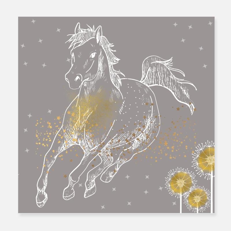 Pferd. Poster 20x20 cm