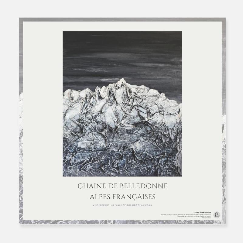The Belledonne chain, square format Poster 8" x 8" (20x20 cm)