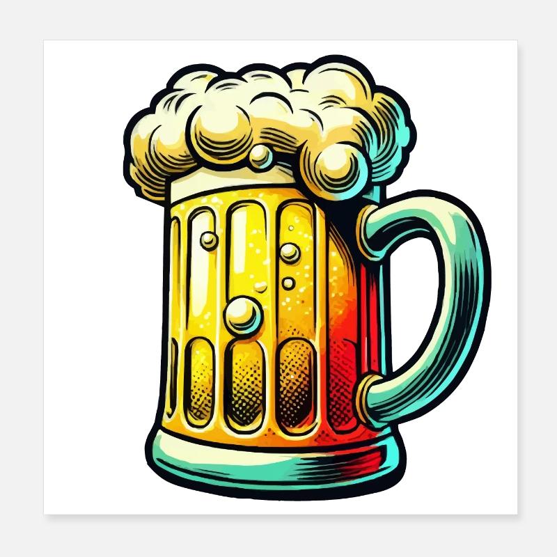 bière Poster 20 x 20 cm